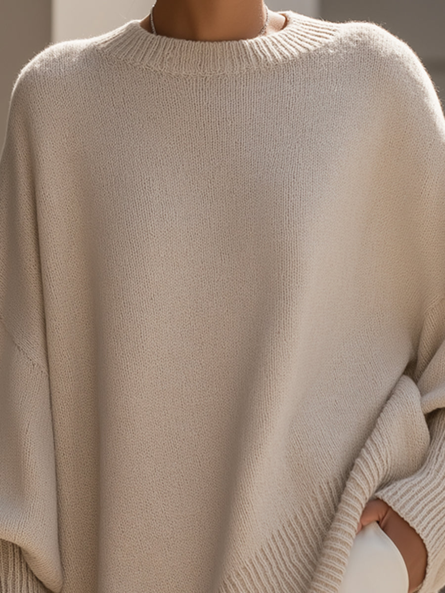 Jennifer Draped Wide-Neck Sweater