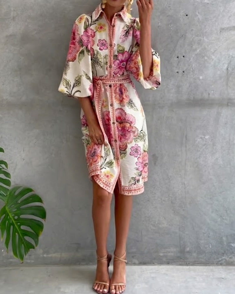 Olivia | A-LINE DRESS WITH NOTCHED COLLAR