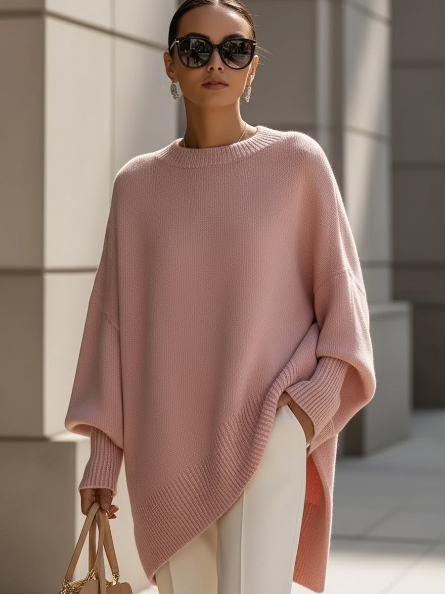 Jennifer Draped Wide-Neck Sweater