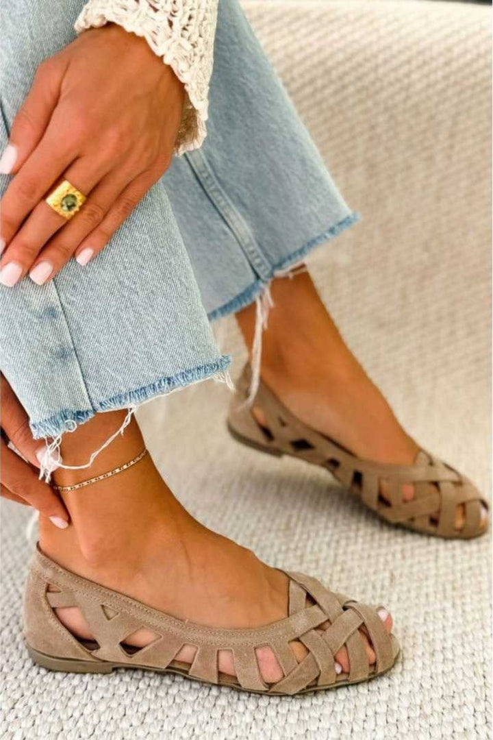 Mia | INTERWOVEN STRAP FLAT SANDALS
