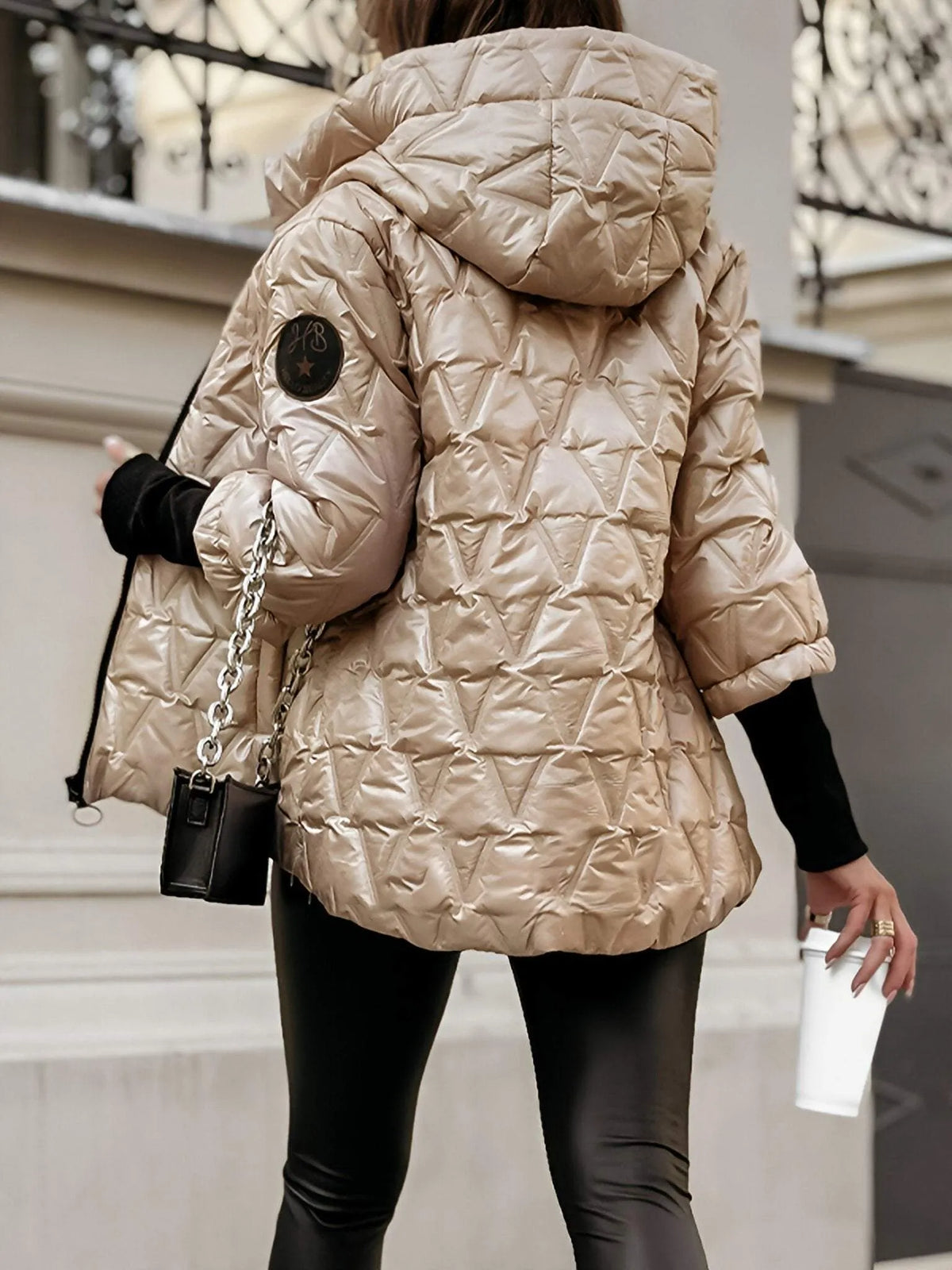 Lou Hooded Diamond Patchwork Jacket