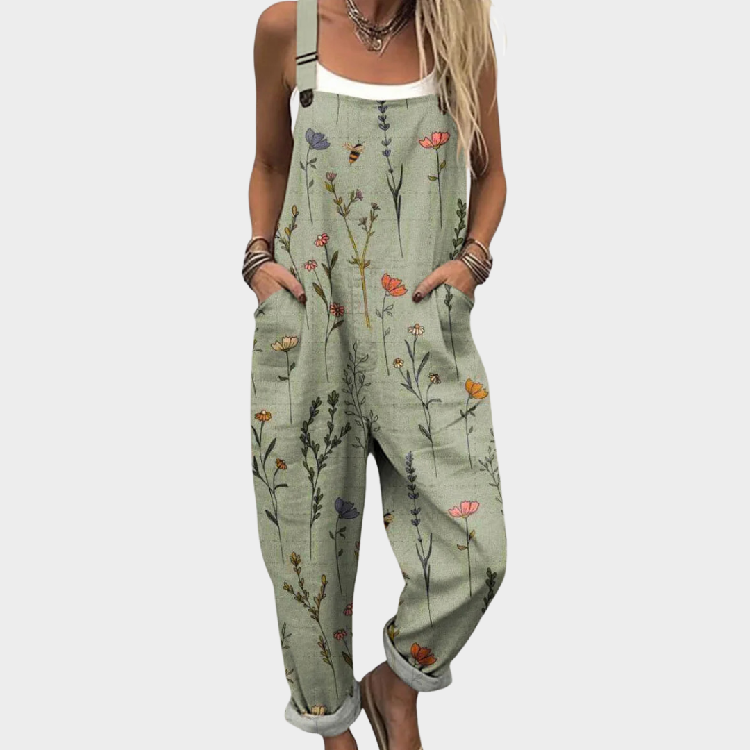JACKIE - Comfortable Printed Overall/Jumpsuit