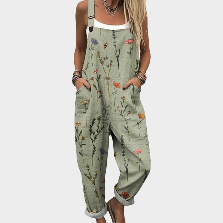 JACKIE - Comfortable Printed Overall/Jumpsuit