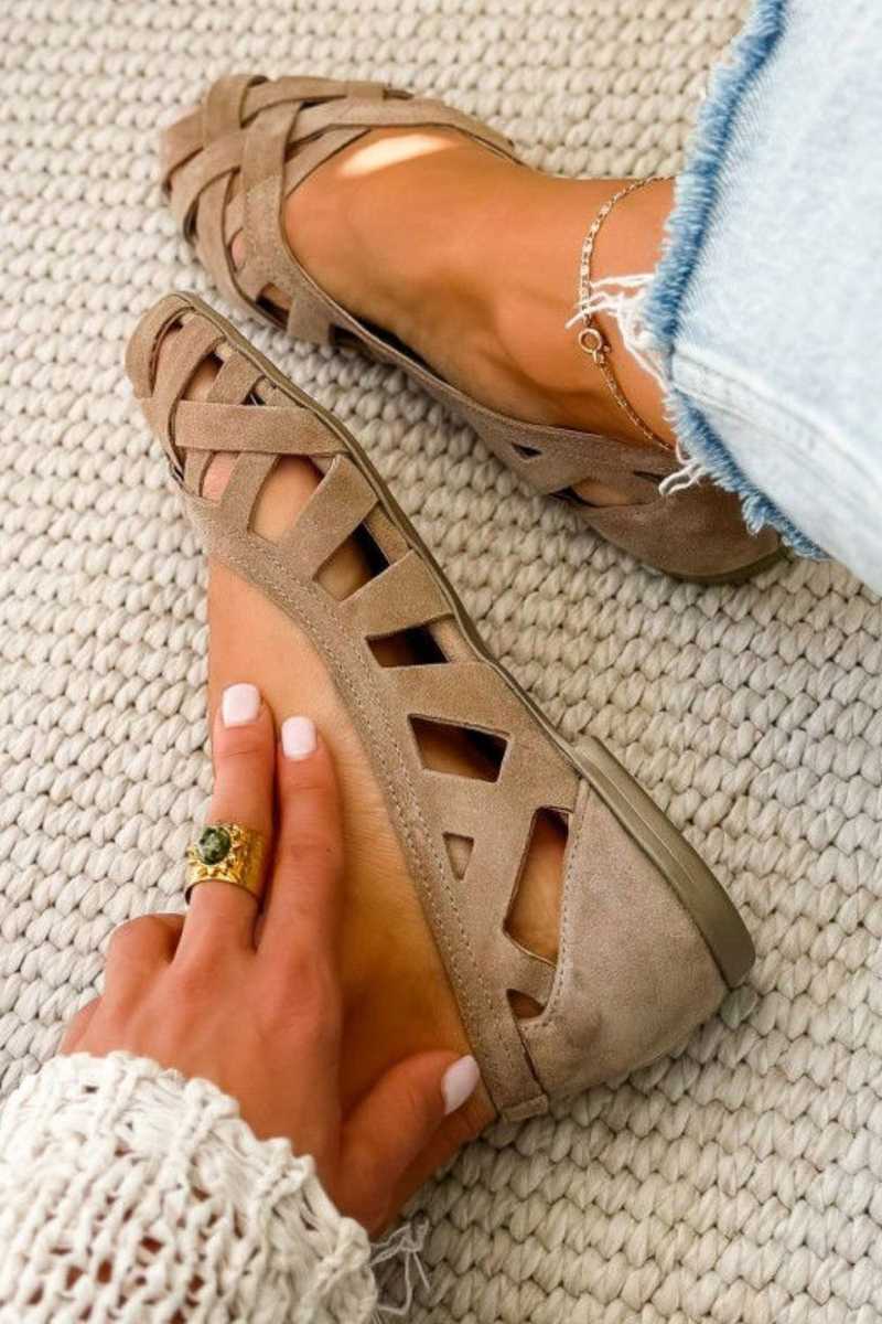 Mia | INTERWOVEN STRAP FLAT SANDALS