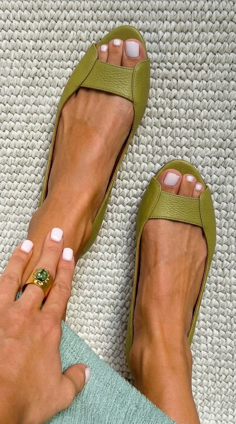 Sandra | Textured Metallic Ballerinas for Summer