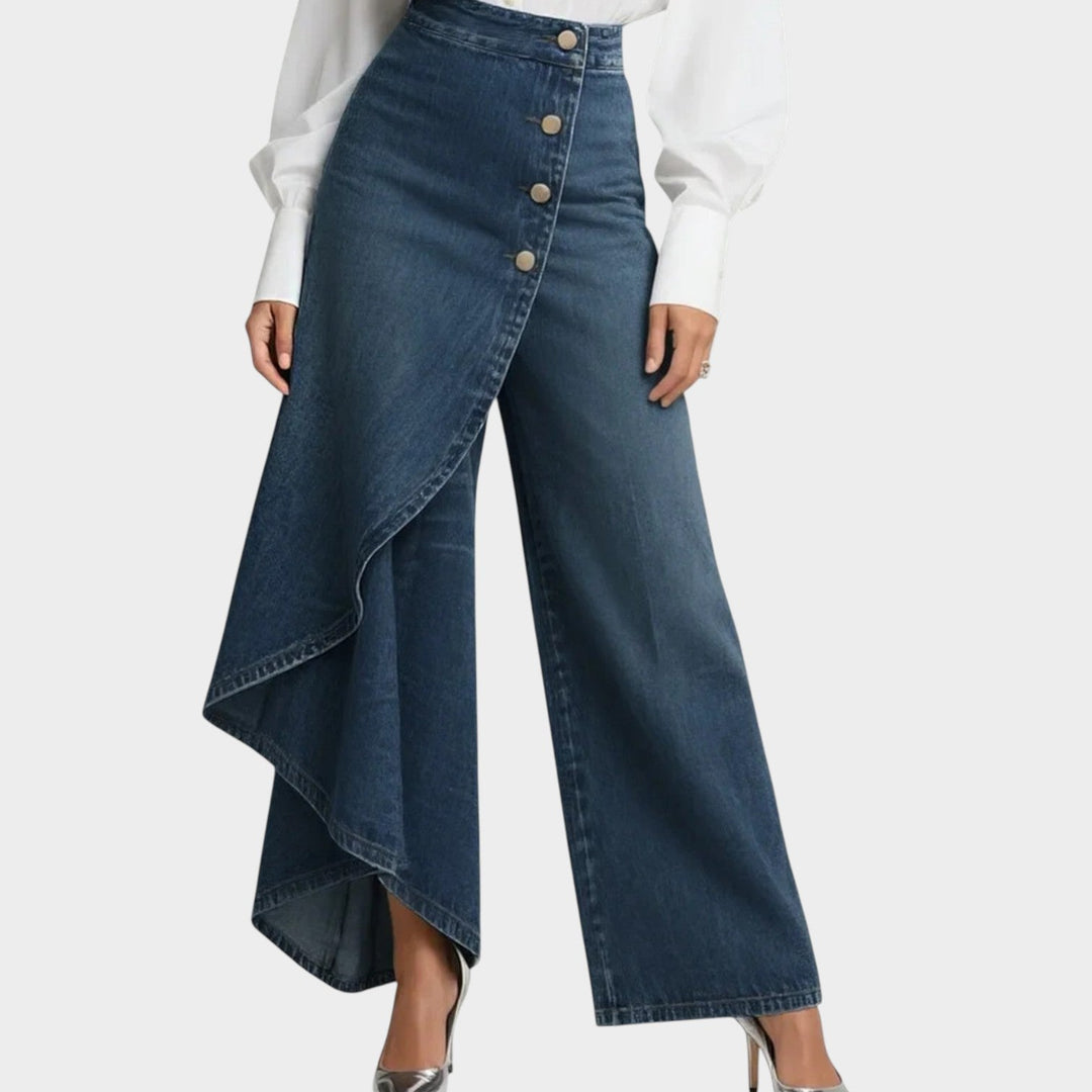 Effortless Chic Denim Wrap Pants