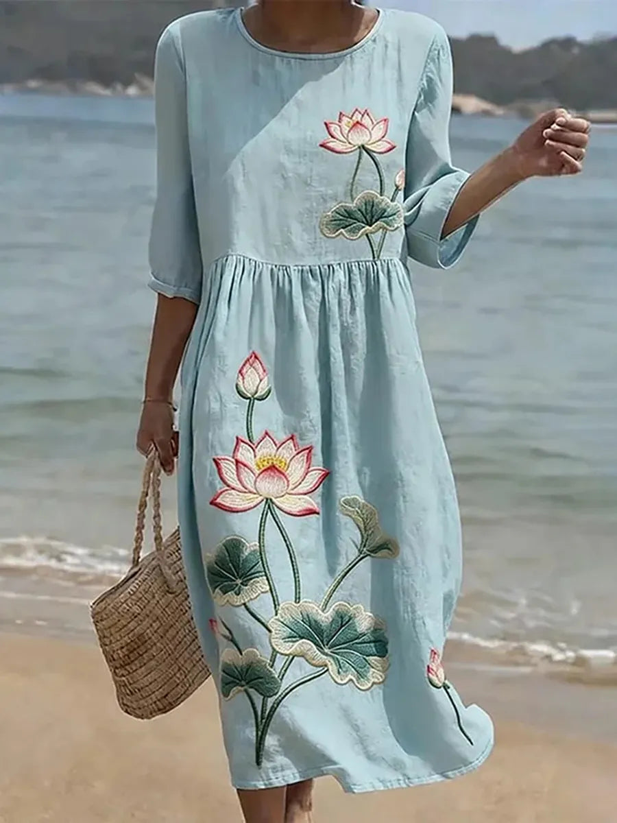 Floral Print Casual Dress for Women