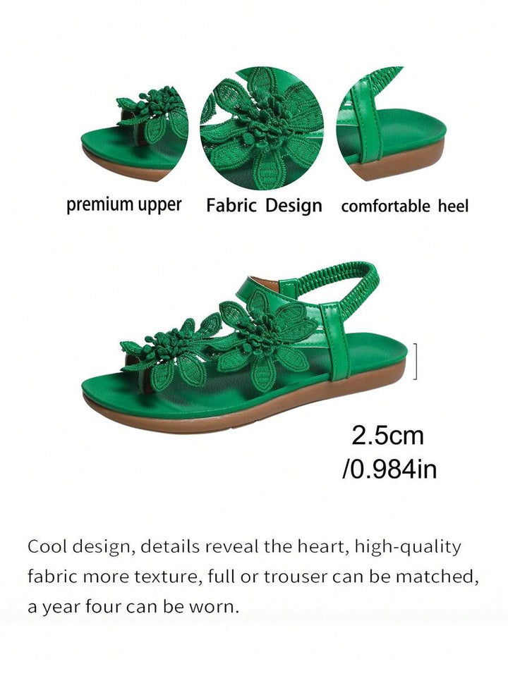 Floréa | Orthopaedic Sandals with Applied Flowers