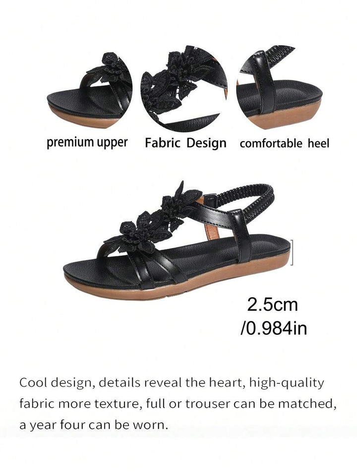 Floréa | Orthopaedic Sandals with Applied Flowers