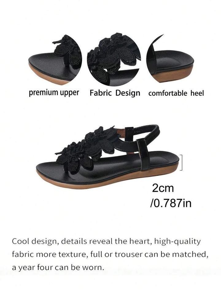Floréa | Orthopaedic Sandals with Applied Flowers