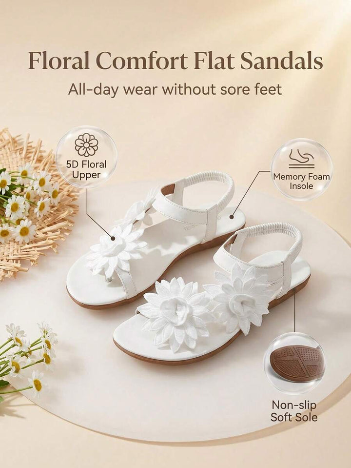 Floréa | Orthopaedic Sandals with Applied Flowers