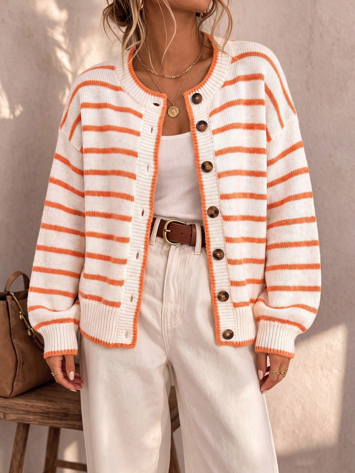Chelsea | Striped Knit Cardigan