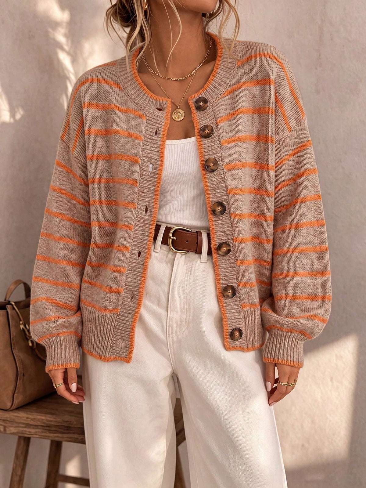 Chelsea | Striped Knit Cardigan