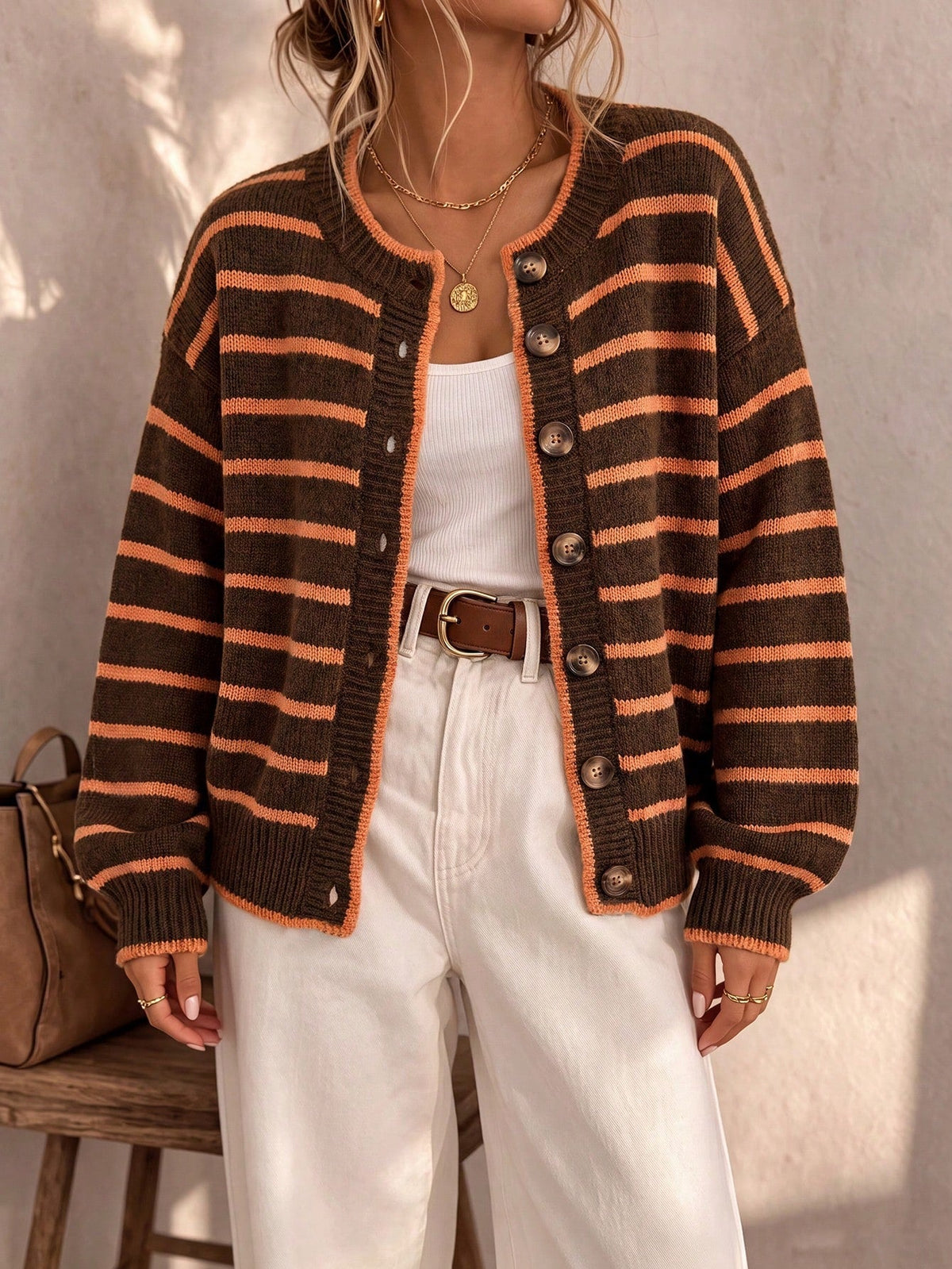 Chelsea | Striped Knit Cardigan