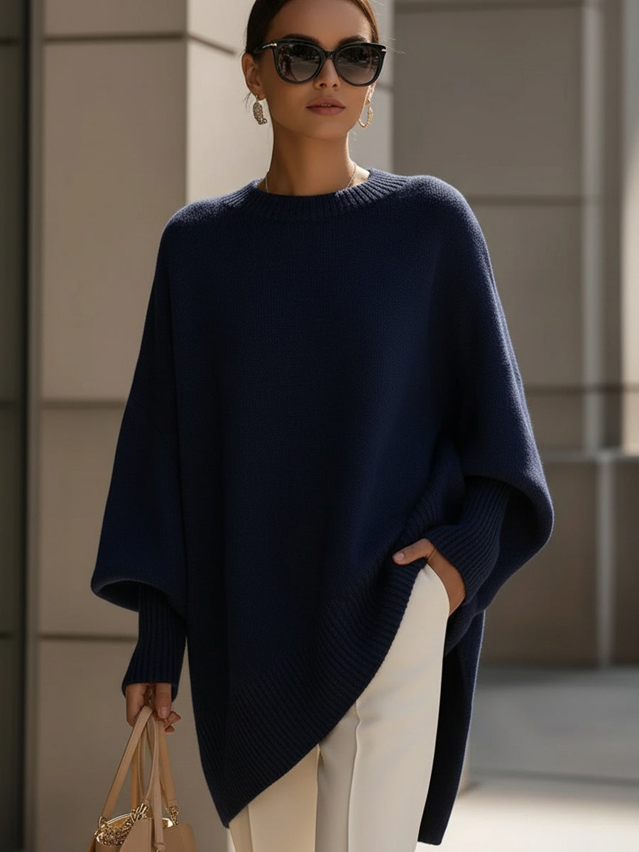 Jennifer Draped Wide-Neck Sweater