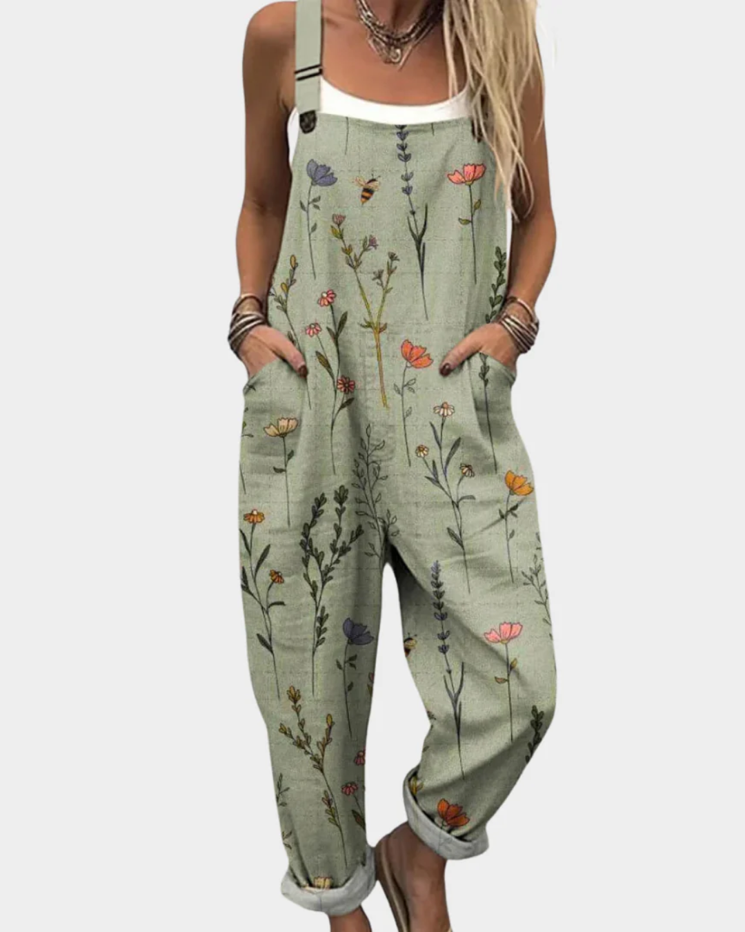 JACKIE - Comfortable Printed Overall/Jumpsuit