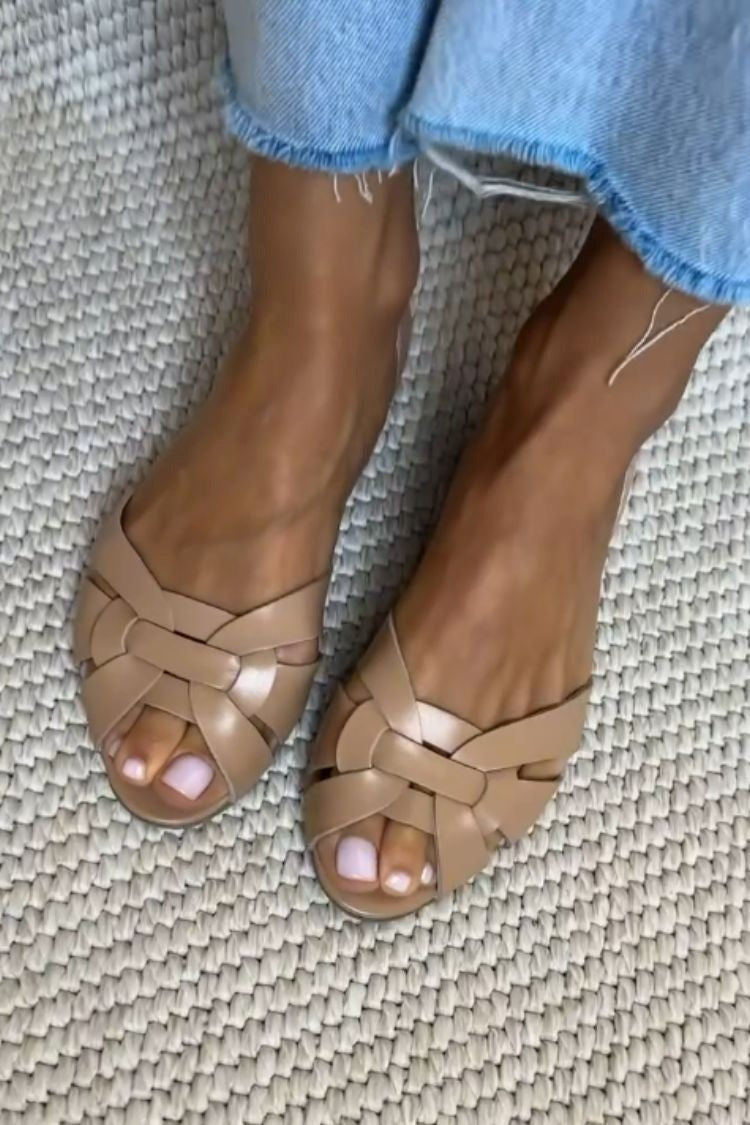 Christina | Flat Open-Toe Espadrilles for Summer