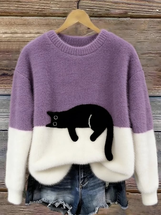 Kirsten Cat Print Jumper