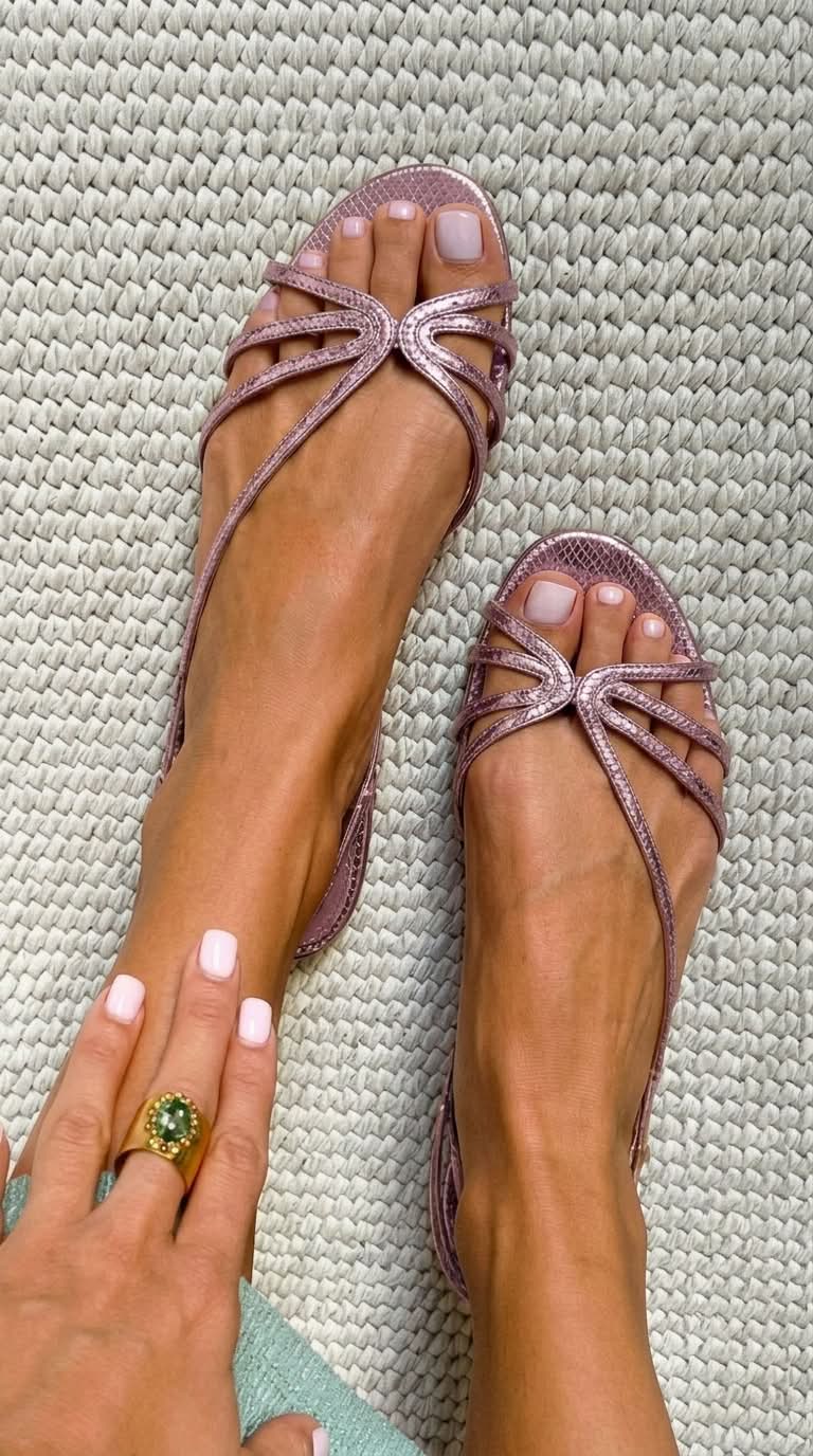 Lolita | Metallic Strap Sandals for Summer