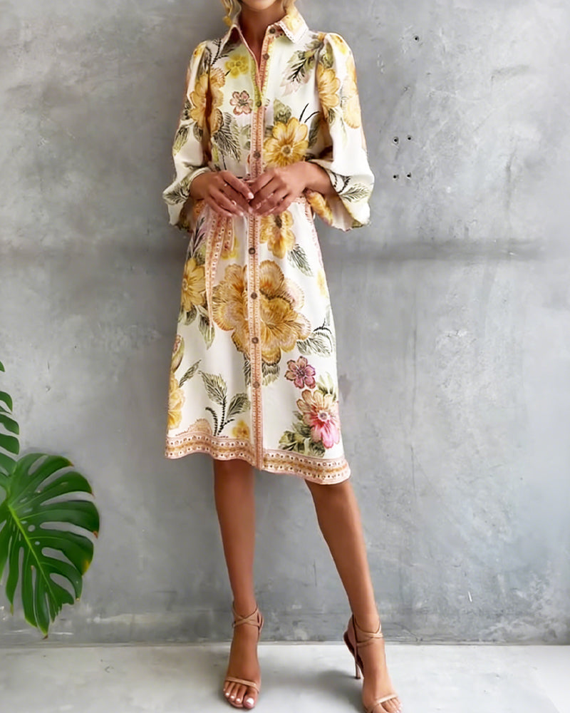 Olivia | A-LINE DRESS WITH NOTCHED COLLAR