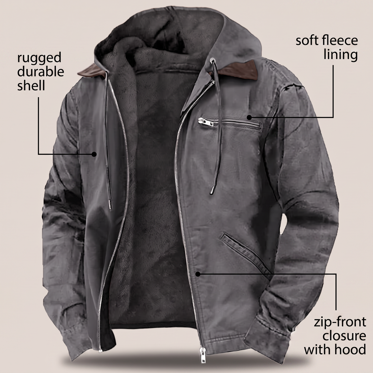 Wellington | Full-Zip Hooded Jacket
