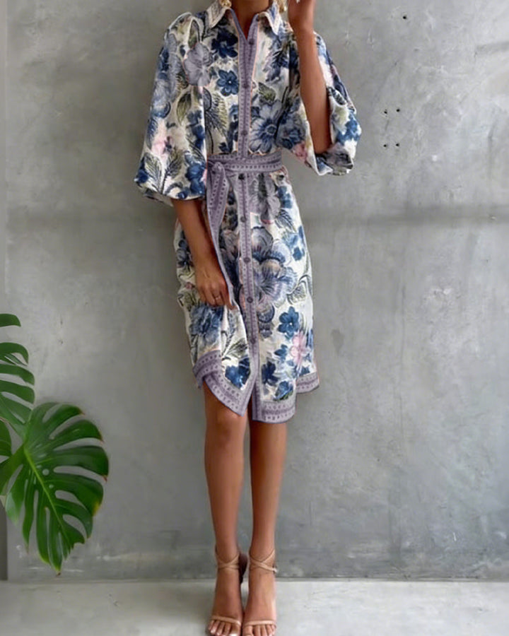 Olivia | A-LINE DRESS WITH NOTCHED COLLAR
