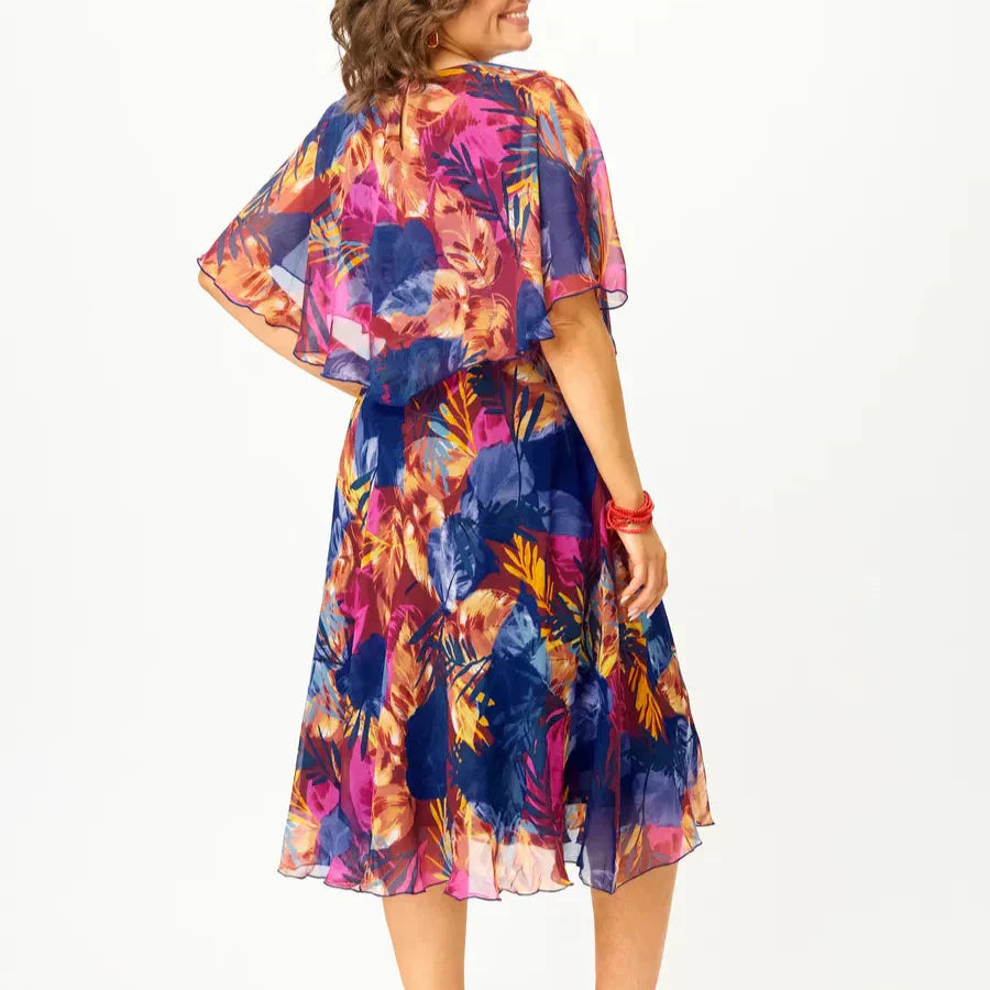 MANUELLA - Elegant Plus Size Chiffon Dress