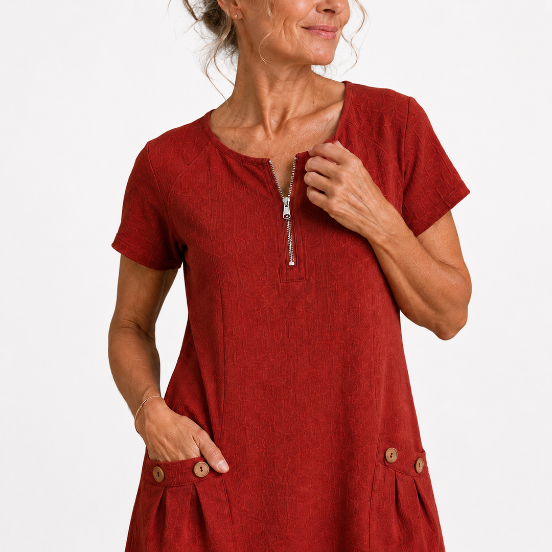 Eliana | Casual Cotton and Linen Dress