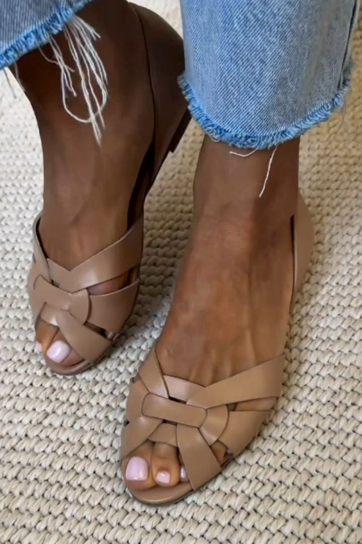 Christina | Flat Open-Toe Espadrilles for Summer