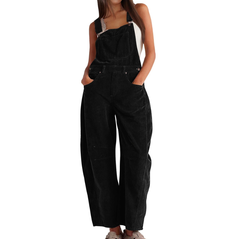 CLAIRE - Trendy Barrel Wide-Leg Overall Jumpsuit
