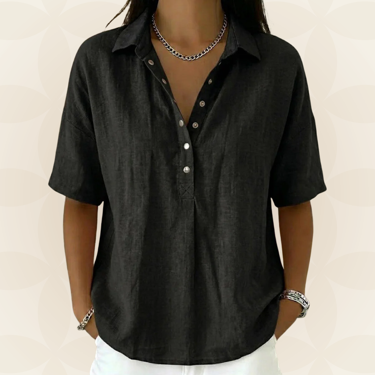 Sonja | Collared Button Blouse