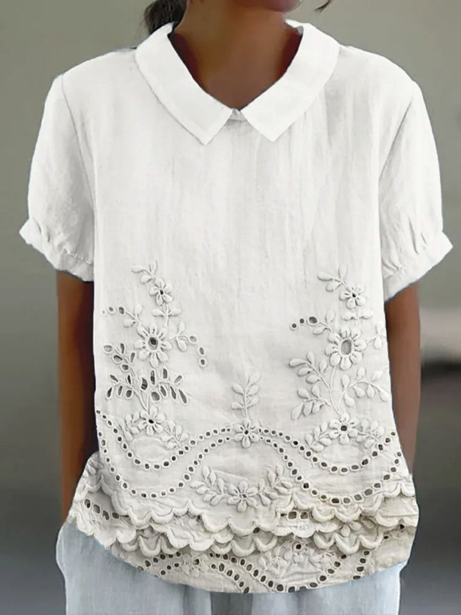 MOLLY - Floral Embroidered Shirt