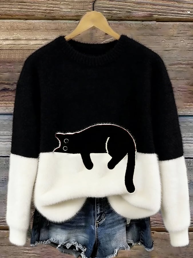 Kirsten Cat Print Jumper