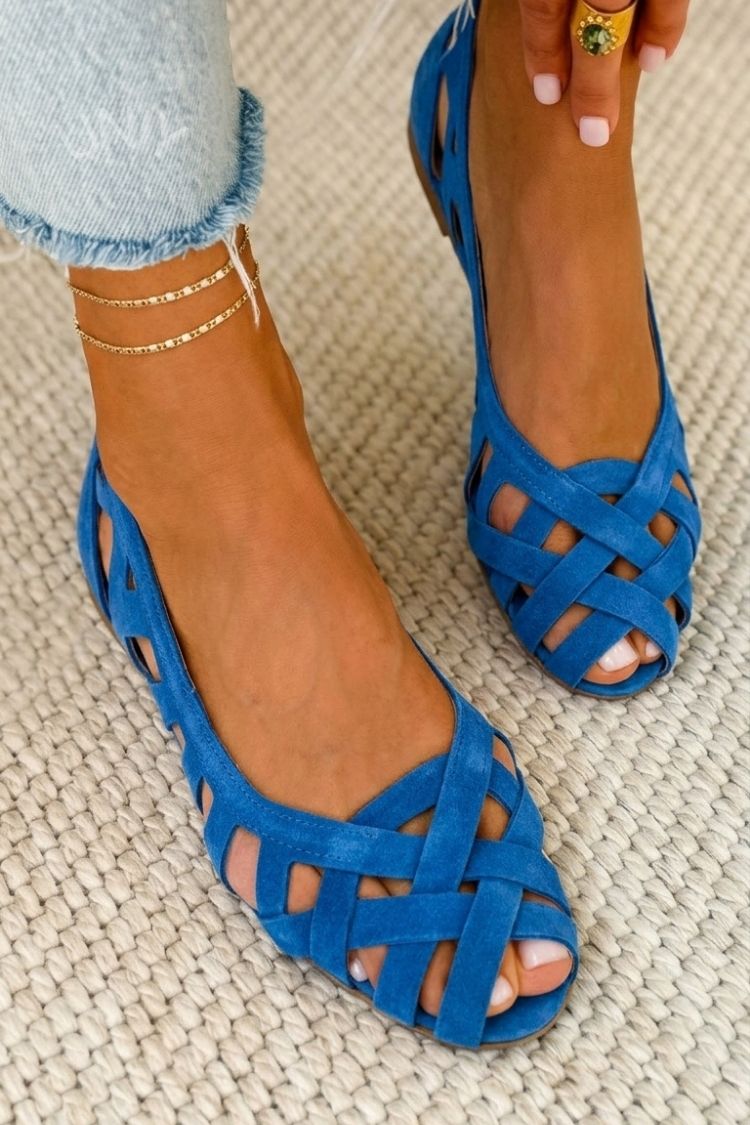 Mia | INTERWOVEN STRAP FLAT SANDALS