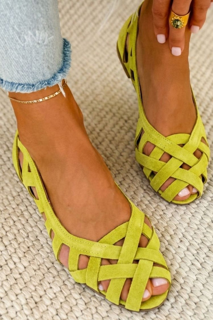 Mia | INTERWOVEN STRAP FLAT SANDALS