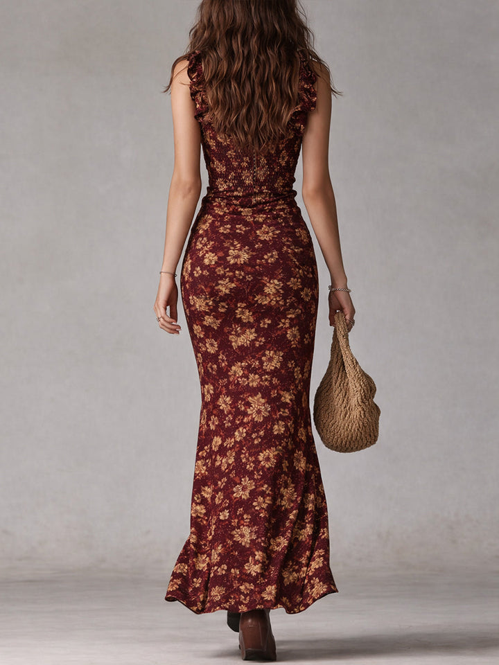 Elegant Long Look Retro Dress