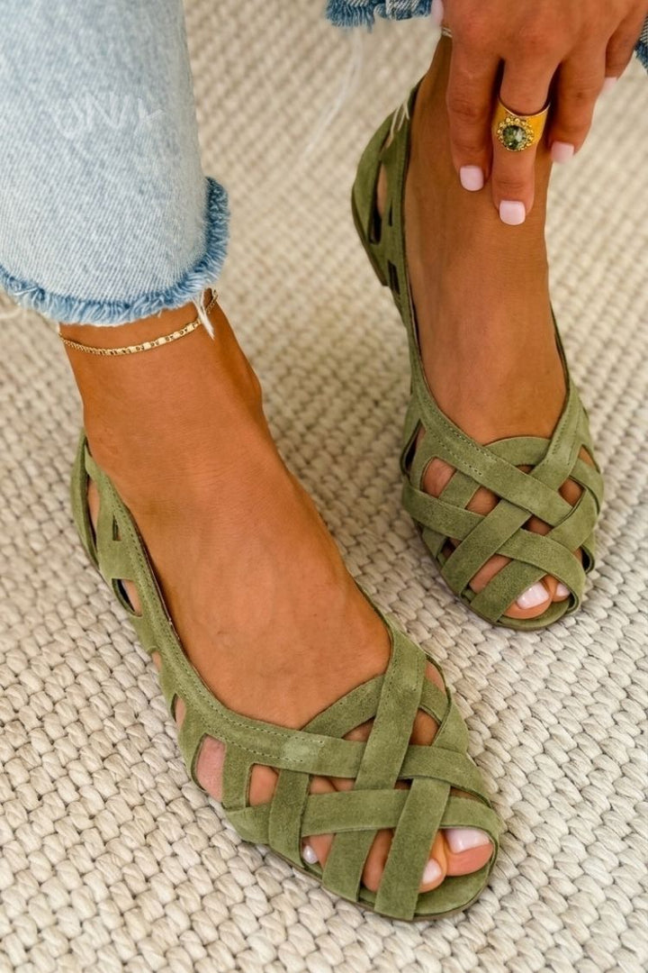 Mia | INTERWOVEN STRAP FLAT SANDALS