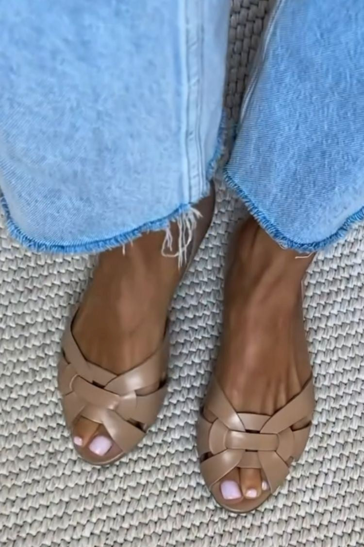 Christina | Flat Open-Toe Espadrilles for Summer