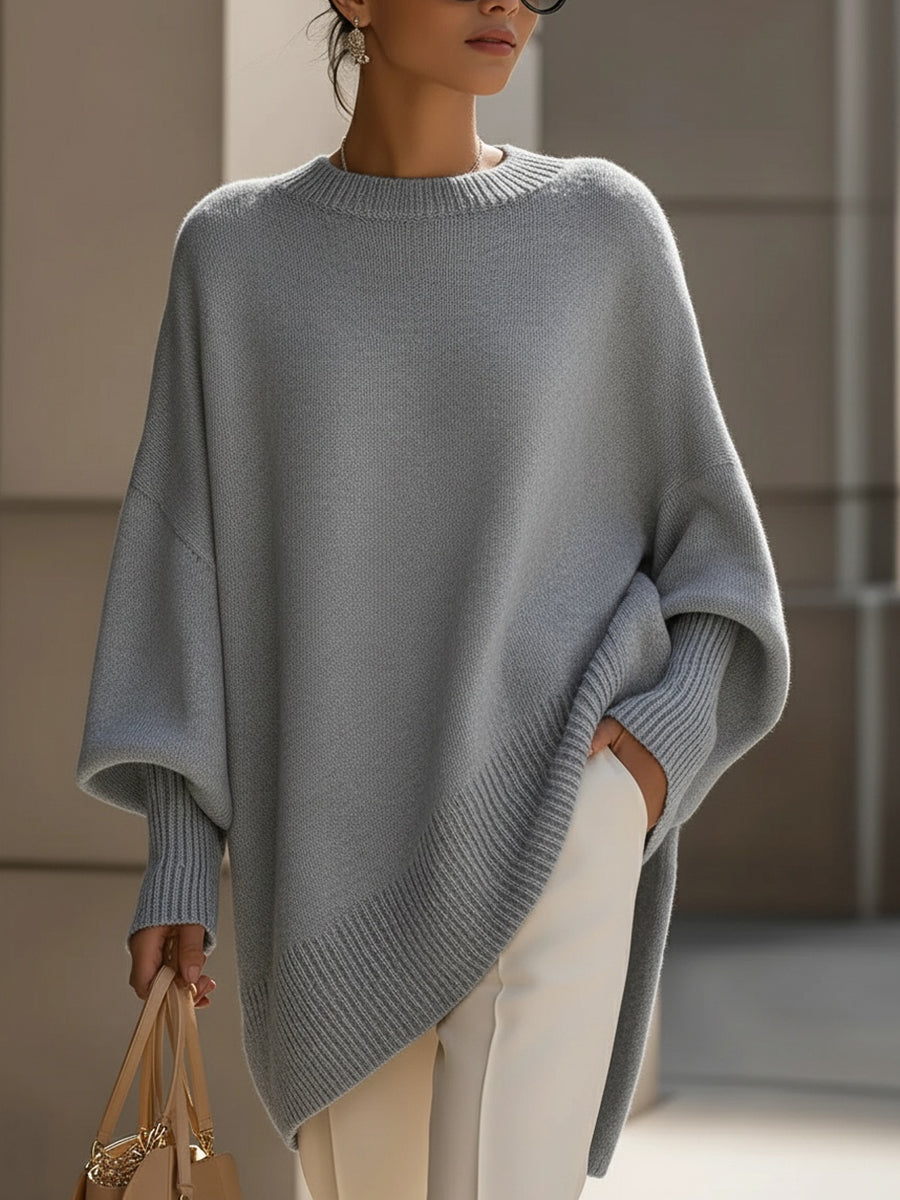 Jennifer Draped Wide-Neck Sweater