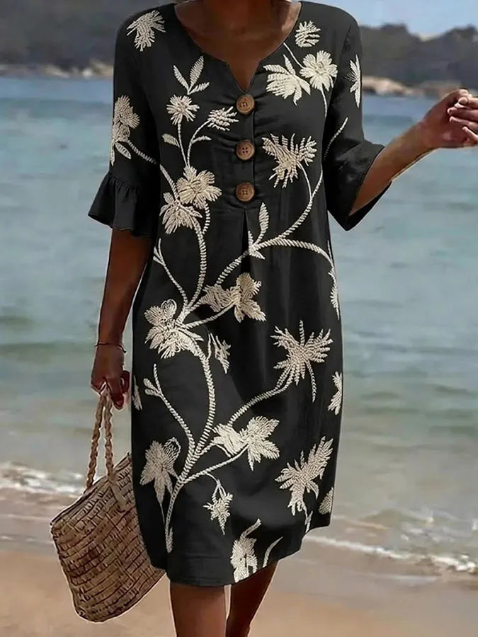 Floral Print Casual Dress for Women