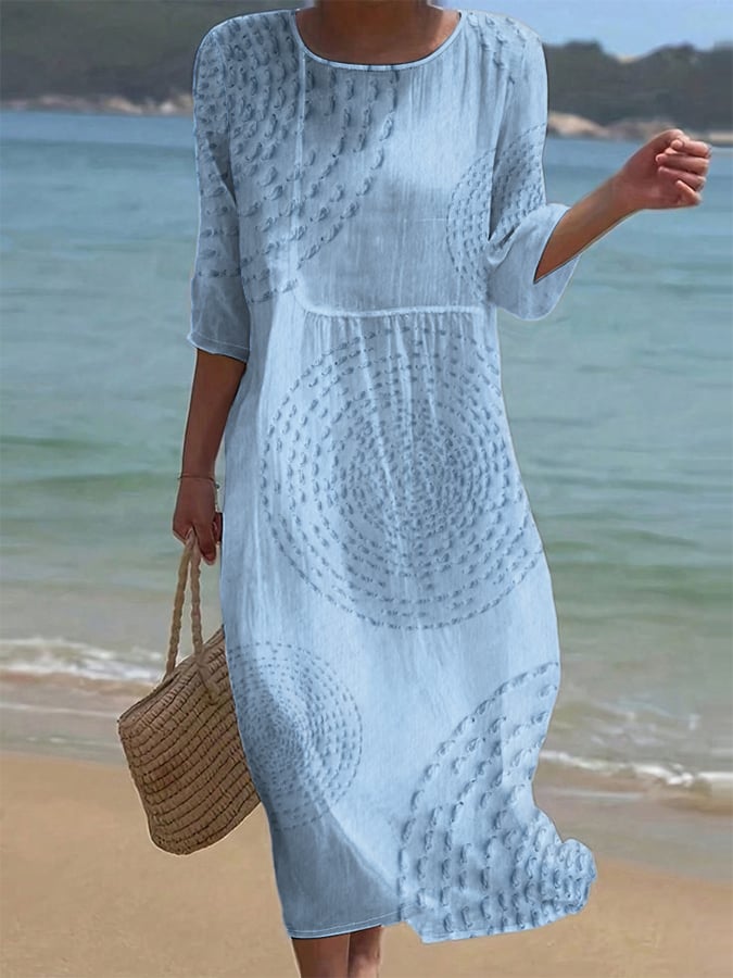 Women's Casual Dress with Embroidery
