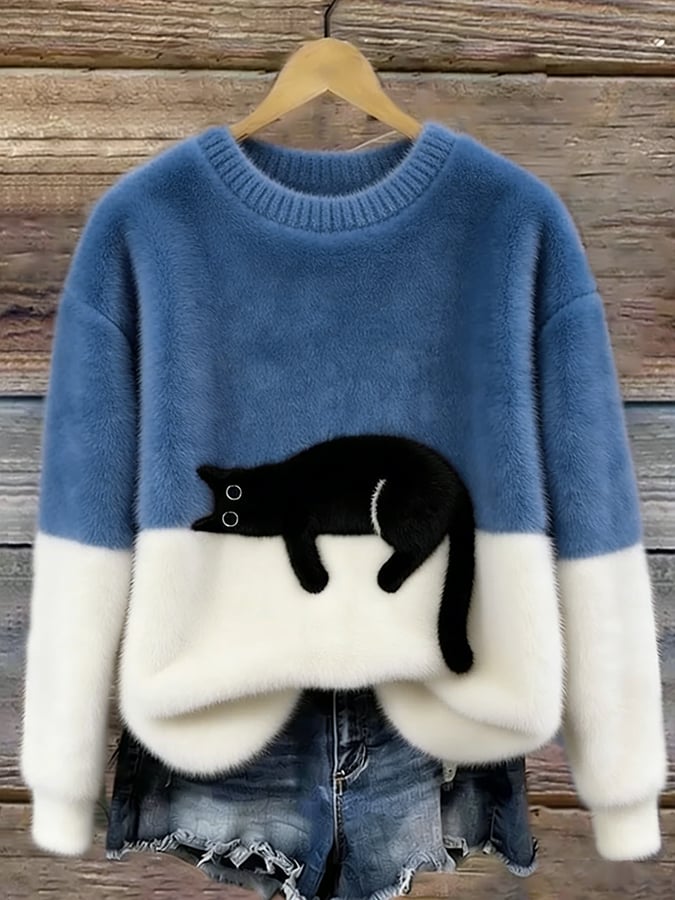 Kirsten Cat Print Jumper