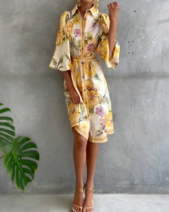 Olivia | A-LINE DRESS WITH NOTCHED COLLAR