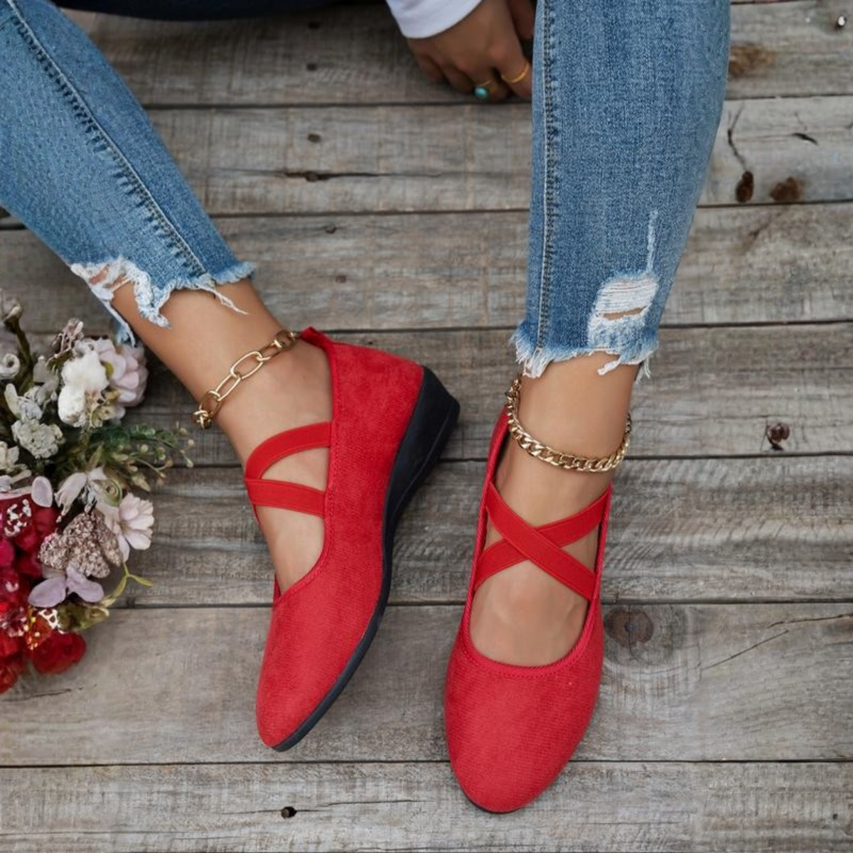 JASMINE - Closed Toe Wedge Ballerina