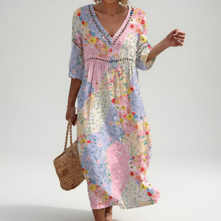Lysiane — Flowing Floral Dress with Summer Charm