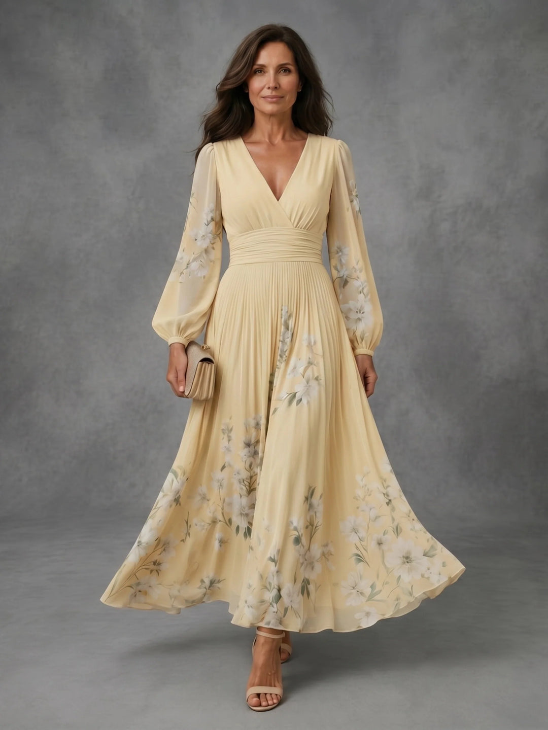 Mathilda - Floral Chiffon Dress