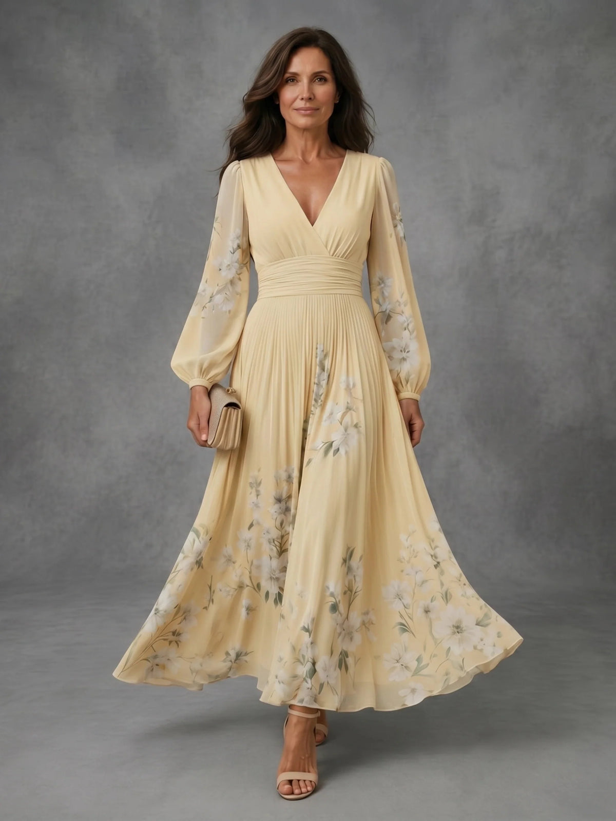 Mathilda - Floral Chiffon Dress