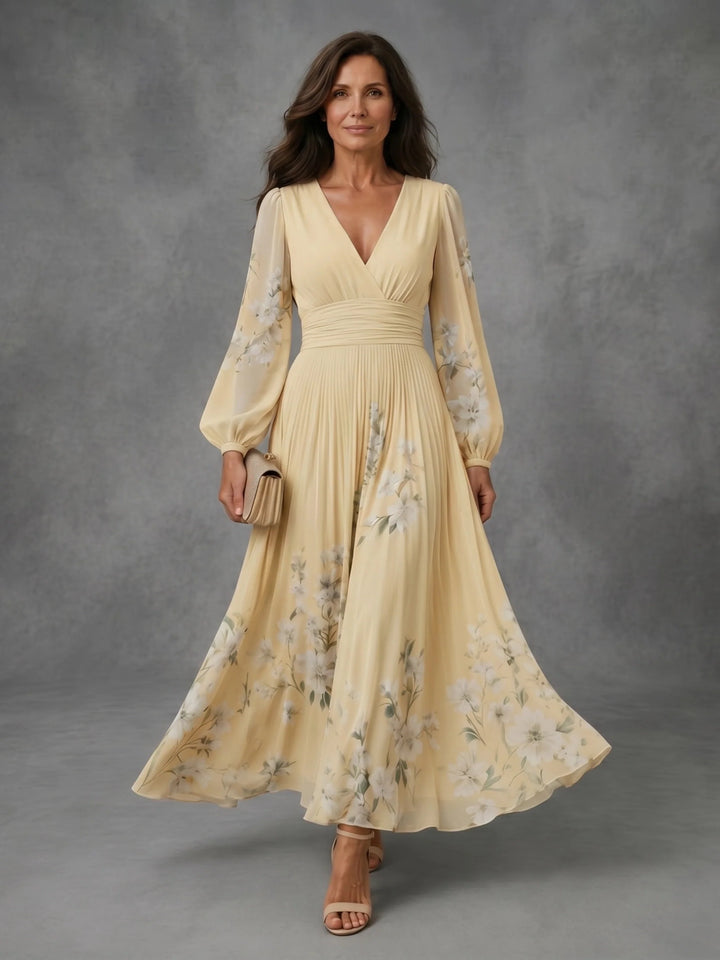 Mathilda - Floral Chiffon Dress