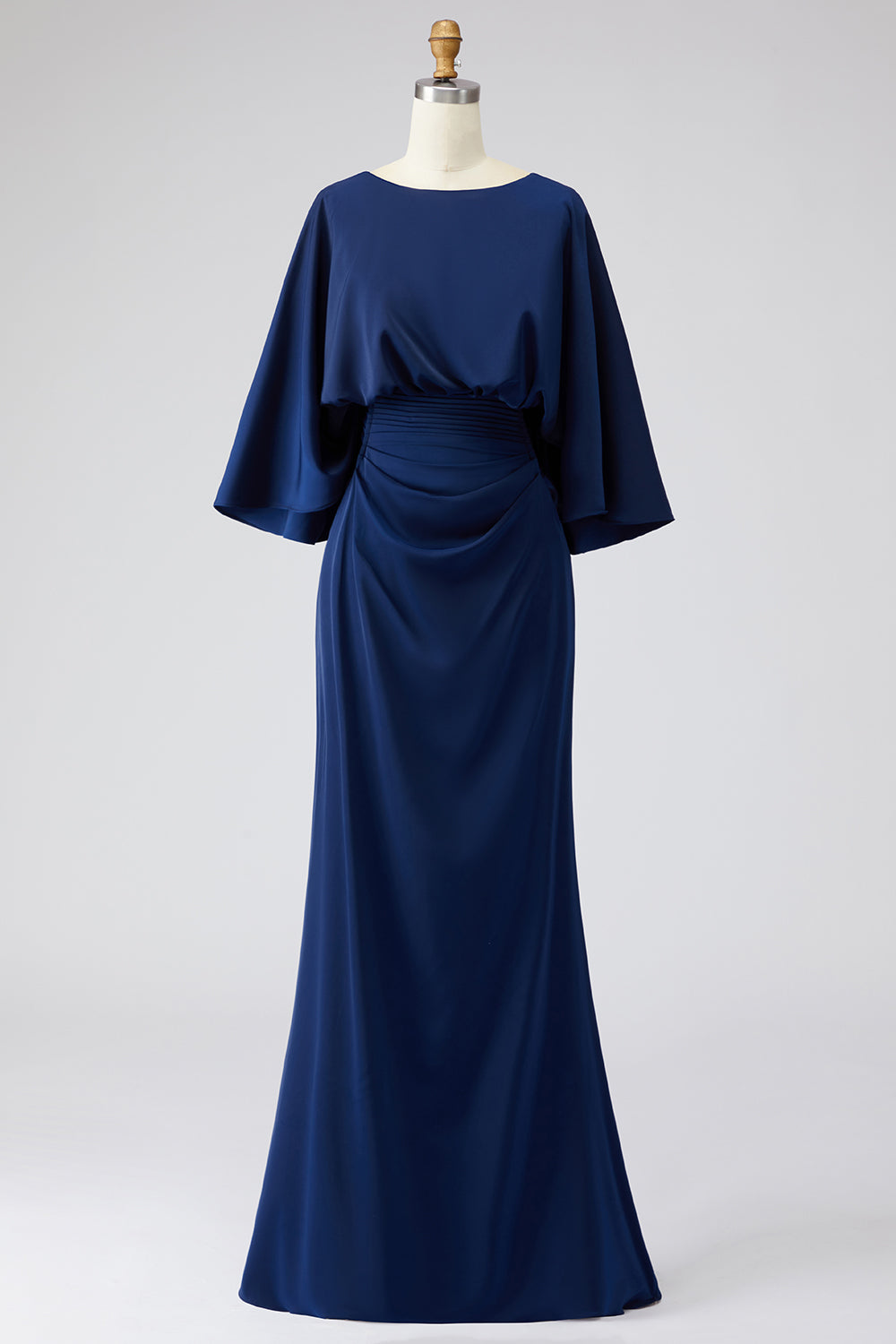 Dress 3/4 Sleeves Long Mother of the Bride Dress with Pockets