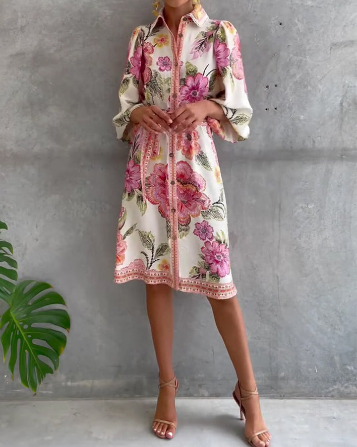 Olivia | A-LINE DRESS WITH NOTCHED COLLAR